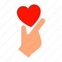 heart, hand, love, care, health, gesture, valentines day, romance