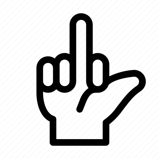 Dislike, finger, fuck, gesture, hand, hate, two icon - Download on Iconfinder