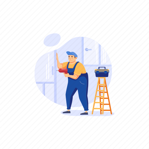 Occupation, casual, specialist, repairer, craftsman equipment, professional, contractor icon - Download on Iconfinder