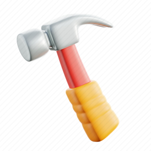 Hammer, tools, building, handyman 3D illustration - Download on Iconfinder