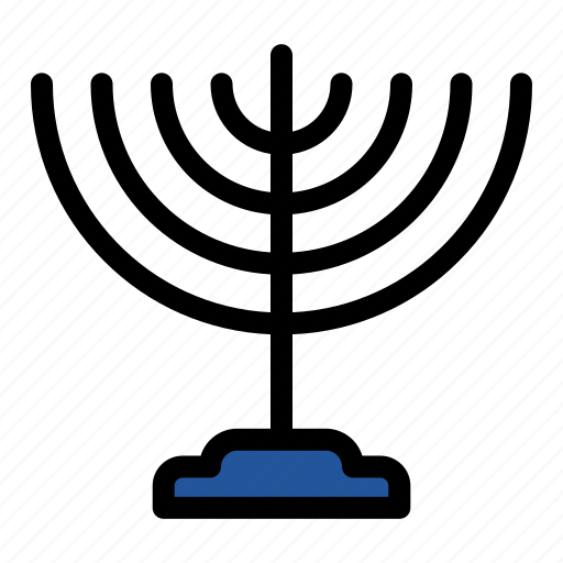 Candle, chanukah, hanukkah, israel, jewish, menorah, religious icon - Download on Iconfinder