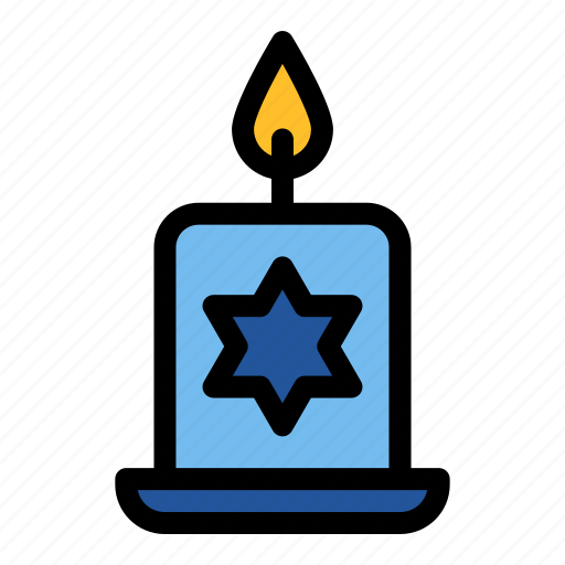 Candle, chanukah, hanukkah, hanukkah candle, israel, jewish, religious icon - Download on Iconfinder