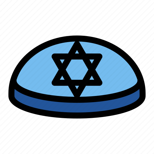 Chanukah, hanukkah, israel, jewish, kippah, religious, star of david icon - Download on Iconfinder
