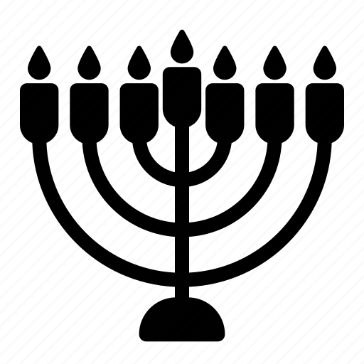 Menorah, jewish, chanukah, hanukkah, candles, religious icon - Download on Iconfinder