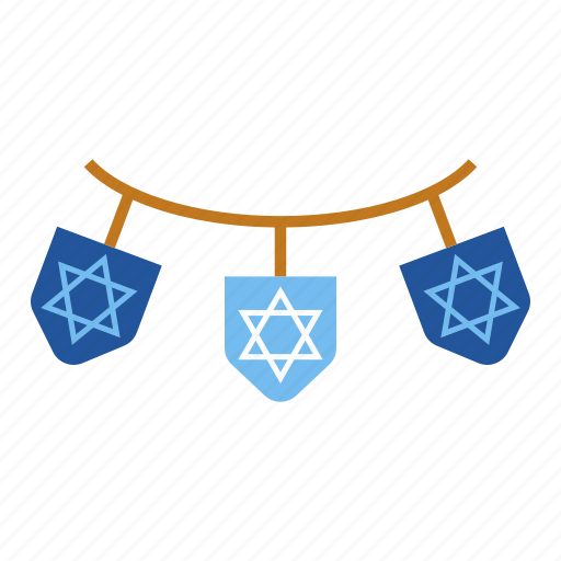 Chanukah, hanukkah, hanukkah decorations, israel, jewish, religious, star of david icon - Download on Iconfinder