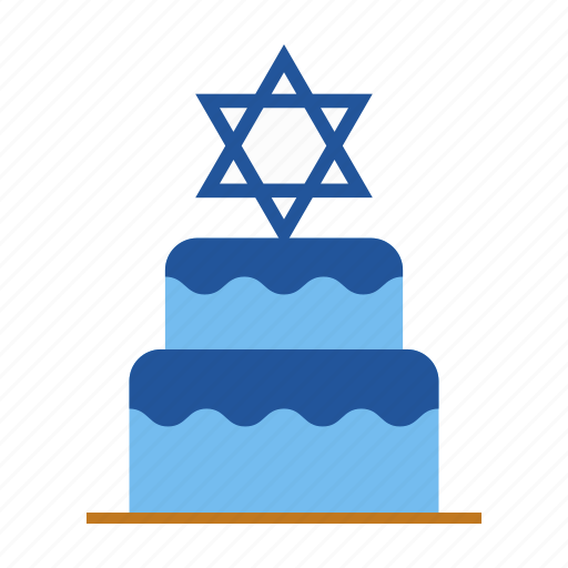 Cake, chanukah, hanukkah, hanukkah cake, israel, jewish, religious icon - Download on Iconfinder