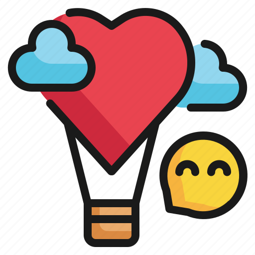 Balloon, heart, love, air, wedding, romance, happiness icon icon - Download on Iconfinder