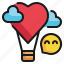 balloon, heart, love, air, wedding, romance, happiness icon 
