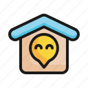 home, smile, house, happiness icon