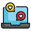 laptop, chat, heart, love, message, romance, happiness icon 