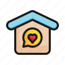 love, home, heart, house, happiness icon