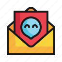 message, smile, envelope, mail, letter, happiness icon