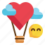 balloon, heart, love, air, valentine, romance, happiness icon 