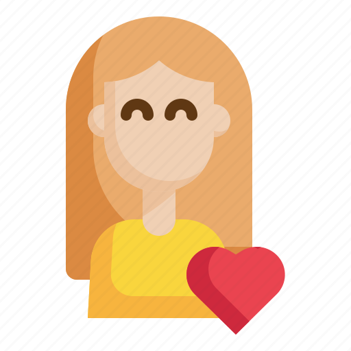 Girl, woman, love, heart, valentine, romance, happiness icon icon - Download on Iconfinder