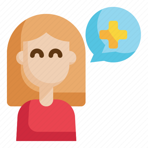 Girl, woman, thinking, positive, avatar, user, happiness icon icon - Download on Iconfinder