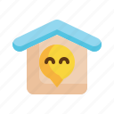 home, smile, house, building, property, happiness icon