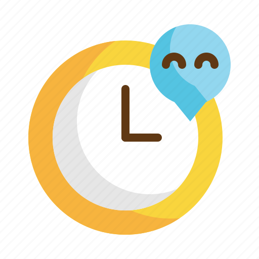 Time, clock, smile, timer, happy, happiness icon icon - Download on Iconfinder