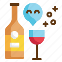 wine, drinking, party, drink, celebration, happiness icon