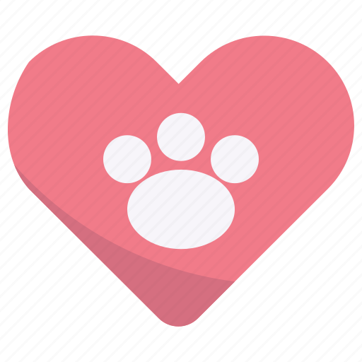 Heart, happy, happiness, pet, paw, love icon - Download on Iconfinder