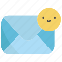 letter, smile, happy, happiness, mail