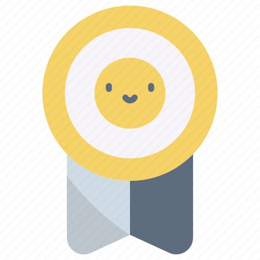 Badge, smile, happy, award, achievement, happiness icon - Download on Iconfinder