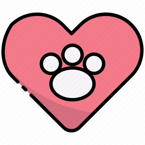 Heart, happy, happiness, pet, paw, love icon - Download on Iconfinder