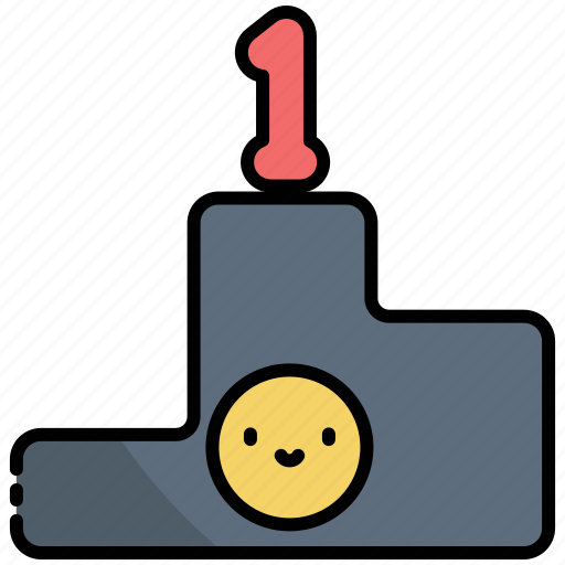 Podium, smile, happy, happiness, champion icon - Download on Iconfinder