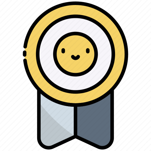 Badge, smile, happy, award, achievement, happiness icon - Download on Iconfinder