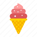 ice cream, food, dessert, cone