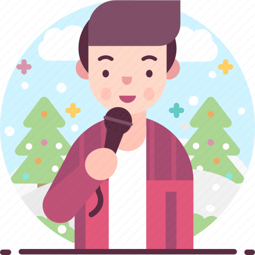 Entertainment, male, man, music, singer, singing icon - Download on Iconfinder
