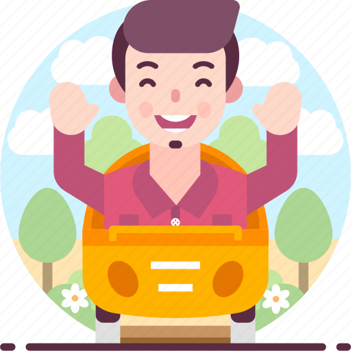 Car, enjoy, entertainment, fun, male, man, travel icon - Download on Iconfinder