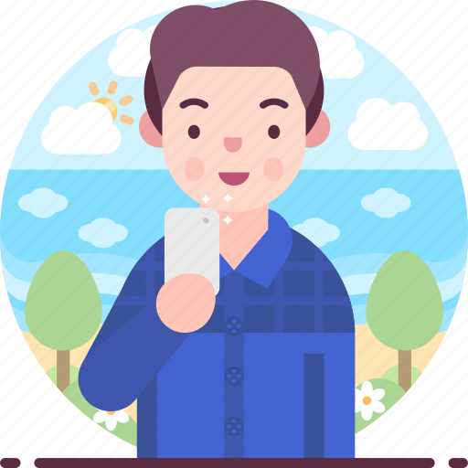 Avatar, camera, male, man, phone, scenery, selfie icon - Download on Iconfinder