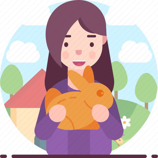 Avatar, female, pet animal, rabbit, woman icon - Download on Iconfinder