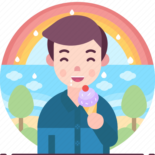 Avatar, icecream, male, man, rainbow icon - Download on Iconfinder