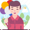 avatar, balloons, fun, male, man 