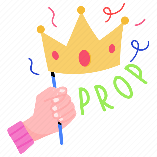 Crown prop, birthday crown, crown, party prop, coronet sticker - Download on Iconfinder