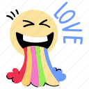 smiley rainbow, rainbow emoji, smiling face, laughing, funny