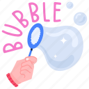 bubble wand, bubble stick, bubble, plaything, soap bubble