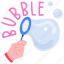 bubble wand, bubble stick, bubble, plaything, soap bubble 