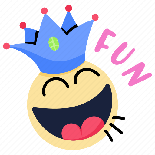 Happy face, laughing, happy, giggle, funny sticker - Download on Iconfinder