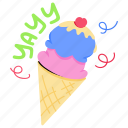 ice cream, ice cone, gelato, sundae, frozen dessert