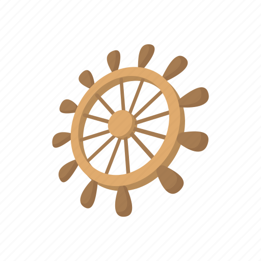 Boat, cartoon, direction, rudder, ship, vessel, wheel icon - Download on Iconfinder
