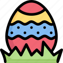 decoration, easter day, egg, egg in grass, happy easter, holidays, spring season 