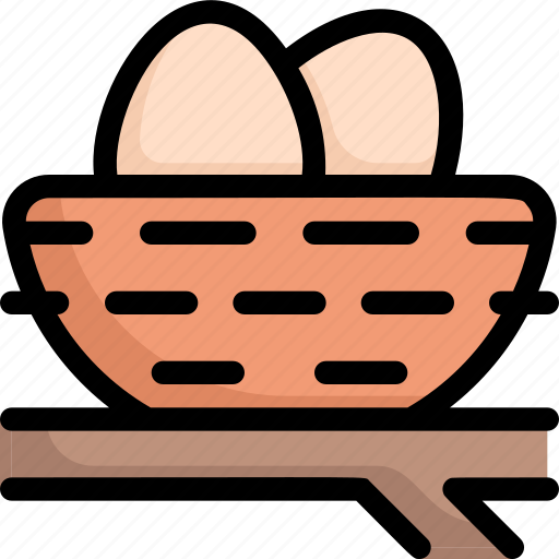 Bird’s nest, easter day, egg, egg in nest, happy easter, holidays, spring season icon - Download on Iconfinder