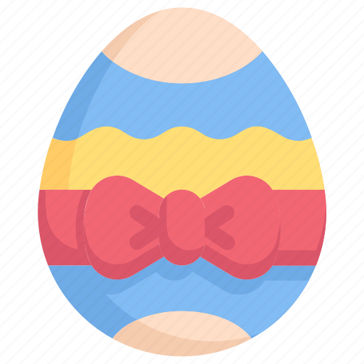 Decoration, easter day, easter eggs with ribbon, egg, happy easter, holidays, spring season icon - Download on Iconfinder
