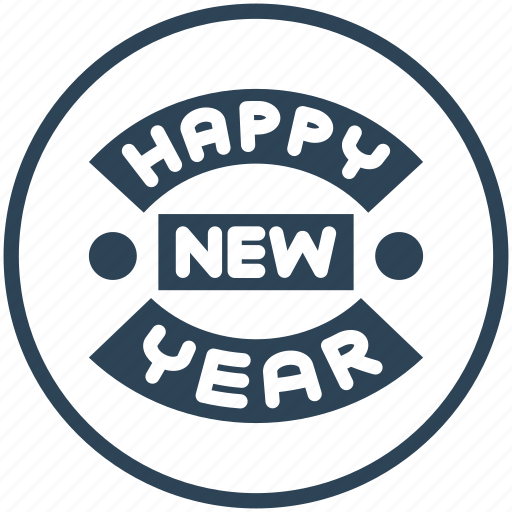 Happy new year, banner, ribbon, party, decoration icon - Download on Iconfinder
