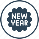happy new year, sticker, celebrate, party, decoration