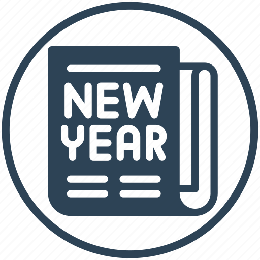 Happy new year, newspaper, news, article icon - Download on Iconfinder