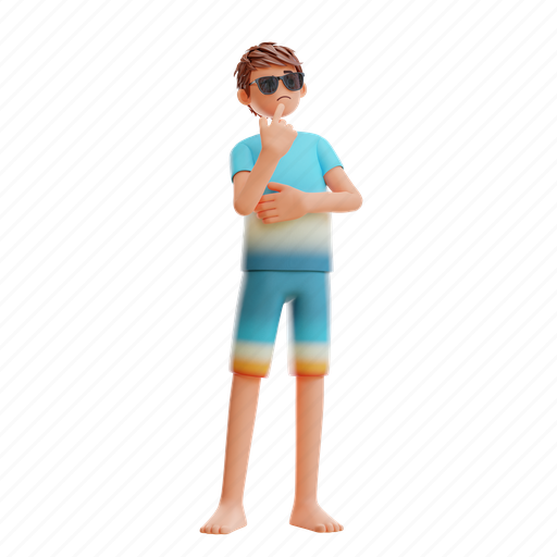 Summer, holiday, fun, surf, enjoy, happysummer, relax 3D illustration - Download on Iconfinder