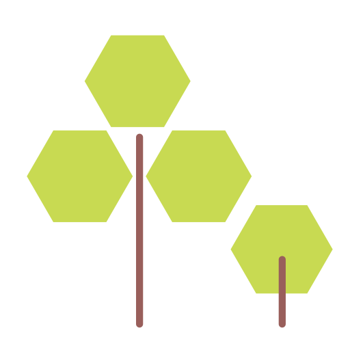 Green, hexagon, nature, tree icon - Free download